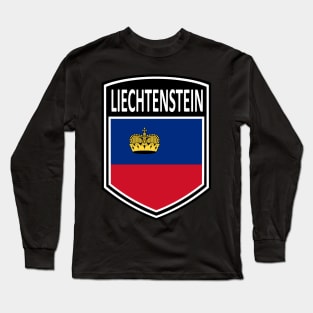 Flag Shield - Liechtenstein Long Sleeve T-Shirt